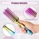 thumbnail image 4 of Unique Bargains Cepillo para el cabello con ventilación, cepillo para desenredar para mujeres, cepillo para el cabello húmedo para viajes, para cabello liso, rizado y ondulado, arcoíris, 4 of 7