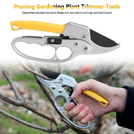 Hand-protective 8’’ Ratcheting Pruning Shears Cutter for Garden Plant Fruit Tree Scissor Branch Pruner Trimmer Tool