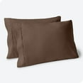 thumbnail image 1 of Bare Home Pillowcase Set - Premium 1800 Collection - Double Brushed - Ultra Soft - Standard Size, Cocoa, 2 Count, 1 of 7