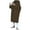 Brown, variant on Women's Wool Long Winter Overcoat Solid Color Warm Anorak Outerwear for Ladies Windproof Comfortable