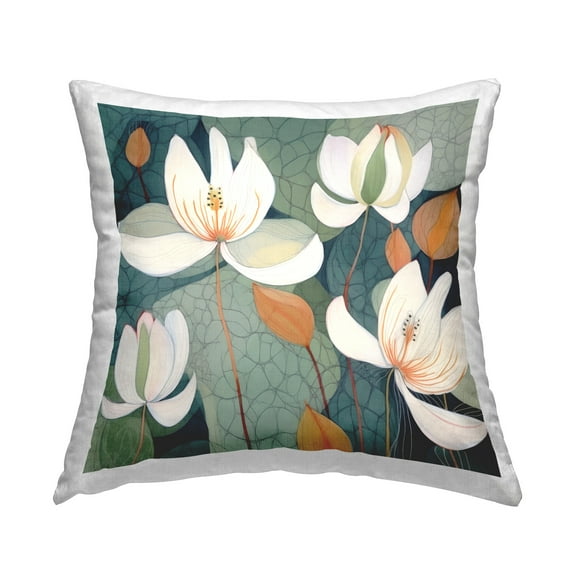 Stupell Industries White Iris Botanicals Decorative Printed Throw Pillow Design by Lazar Studio