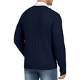 thumbnail image 4 of HAOMEILI Men's Relaxed Fit Cable Knit Crewneck Sweater, 4 of 7