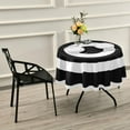 thumbnail image 7 of GZHJMY 60 Inch Round Tablecloth - Black & White Lollipop Waterproof Spill-Proof Table Cloth with Lace Washable Decorative Fabric Table Cover for Dining Tables, Kitchen and Parties Home Decor, 7 of 7