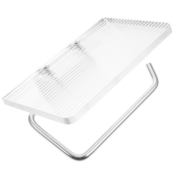 Toilet Paper Holder Stand Bathroom with Shelf Clear Wall Mounted Storage Rack Tissue