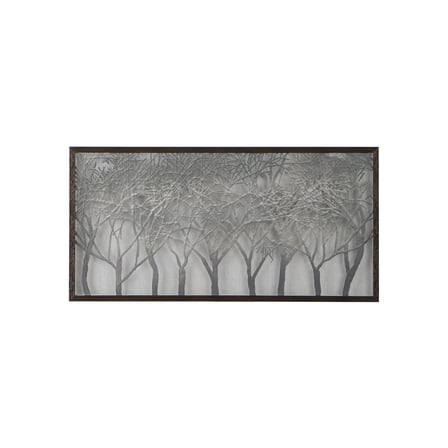 A&B Home Giotto Forest Shadow Box Wall Decor - 39.5"W x 1"L x 19.5"H - Grey/Dark Brown