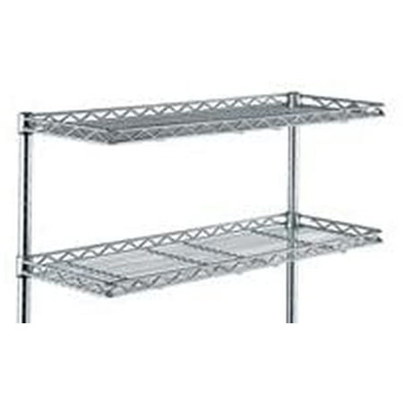 

12 Deep x 48 Wide x 14 High 3 Tier Cantilever Chrome Adjustable Wall Mount Shelving Kit
