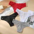 thumbnail image 4 of Tanga de encaje para mujer, lencería sexy y tentadora para mujer, ropa interior deportiva de cintura baja, 4 of 6