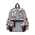 thumbnail image 3 of Pink and Beige Leopard Print Backpack for School, Cute School Bag with Adjustable Shoulder Straps and Padded Back, 13.4"x11"x4.7", 3 of 5