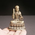 thumbnail image 2 of Escultura coleccionable sentada Sunnimix Buda de latón para el hogar Estatua interior, 2 of 8