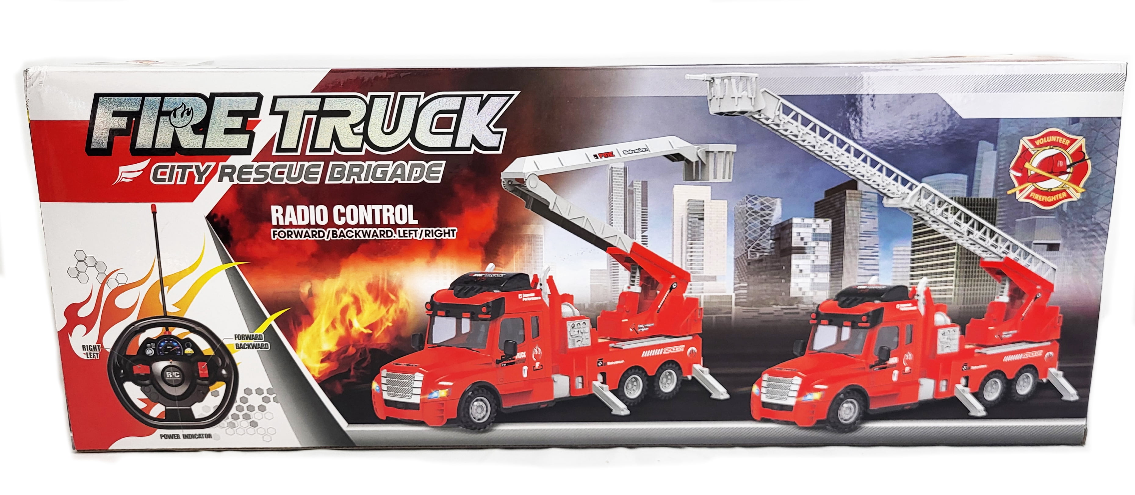 Remote Control 1:15 Scale Big Rig Truck featuring Rotating Crane and Basket with Authentic Sounds, Flashing Lights, and Functional Doors for Kids