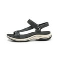 thumbnail image 4 of kamemir Summer Sandals for Women 2025 Women's Backstrap Sandal(Black,7), 4 of 6
