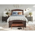 thumbnail image 2 of AFI Warren Platform Bed with Footboard and Twin Trundle Walnut Twin, 2 of 5