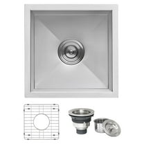 Ruvati 13 x 15 in Undermount 16 Gauge Zero Radius Bar Kitchen Sink Single Bowl