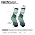 thumbnail image 2 of KLL Cloud Sky Green Dragon Print Cool Socks Men's Women's Crew Socks Funny Crazy Novelty Stockings, 2 of 6