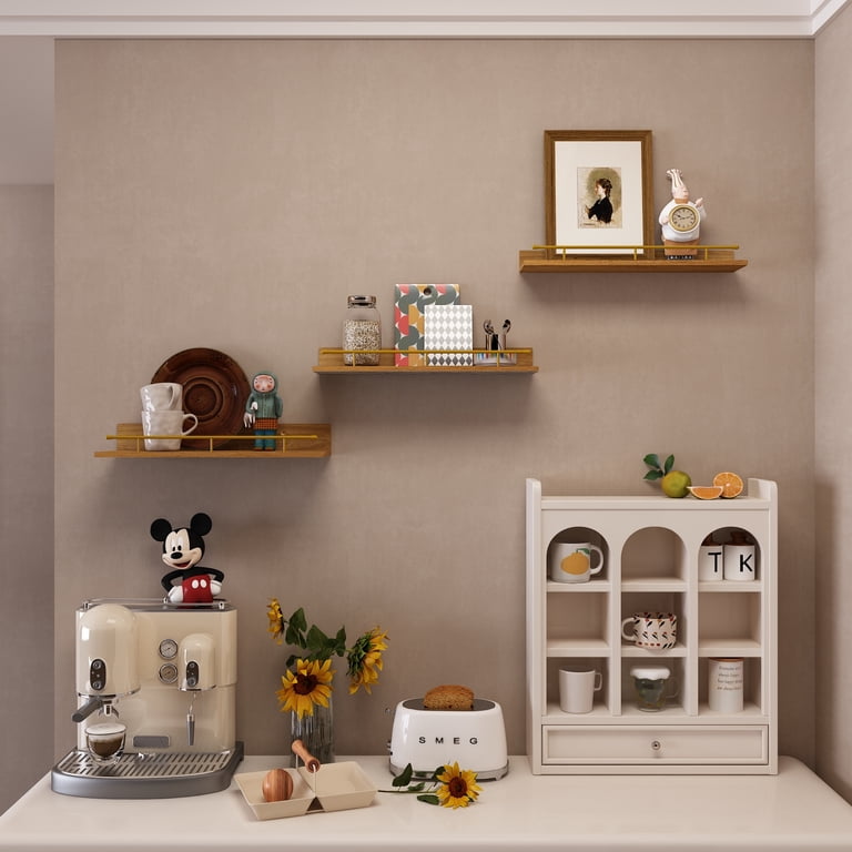 Hidyuuoo Golden Cloud Shape Floating Shelves Wall Decor
