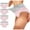 Pink, variant on Oalirro Ladies Underwear Women Solid Color Patchwork Briefs Panties Underwear Knickers Bikini Underpants