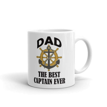 Dad The Best Captain Ever Nautical Father's Day Coffee Tea Ceramic Mug Office Work Cup Gift 11