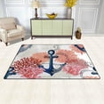 thumbnail image 3 of Coolnut Lightweight Carpet Mats, 31 x 20 inches Area Soft Rugs Floor Mat Doormat Decoration for Rooms Entrance Anchor Coral, 3 of 6
