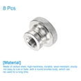 thumbnail image 3 of Uxcell Knurled Thumb Nuts 8Pack M8 Carbon Steel Nut High Head Through Hole, Silver, 3 of 5