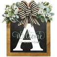 thumbnail image 6 of FaLX Alphabet Design Front Door Wreath - Burr-free - Faux Greenery with Bowknot - Initial Last Name Year - Farmhouse Welcome Door Sign - Home Supplies, 6 of 8