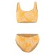 thumbnail image 2 of Gibobby Conjunto de Bikini 2023 ropa Slip Sexy sin costuras triángulo 2 piezas con hendidura playa traje de baño Bikini Tankini conjuntos para dama conju(Amarillo,G), 2 of 5