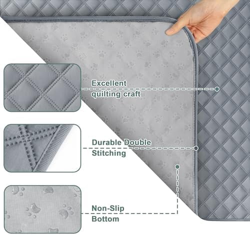 Reusable Washable Pee Pads for Dogs Large/Extra Large 36'' x 41'' 2 Pack, Absorbent Pet Puppy Dog Training Pads Non-Slip, Waterproof Whelping Potty Pads for Dogs Leak-Proof