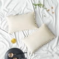 thumbnail image 1 of 2 fundas de almohada de bolas de color liso - beige 30*50 Xemadio LRWJ223-13, 1 of 6