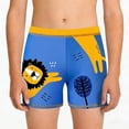 thumbnail image 4 of Odeerbi 3-12 Años Niños Lindo Estampado Pantalones de Baño Con Gorra de Baño Cortos de Playa Seco Rápido Con Bolsillos Cortos de La Cintura Elástica, 4 of 6