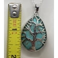 thumbnail image 7 of Natural Turquoise Chakra Tree Necklace, 7 of 7