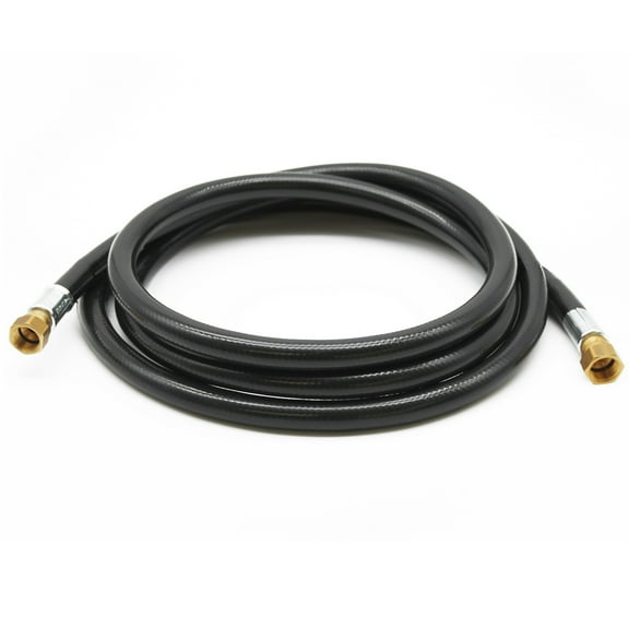 Flame King 96-inch Thermo Rubber Hose Assembly 3/8-inch ID Female to Female, Heavy Duty for Trailer, Camper, Outdoor Use