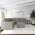 thumbnail image 4 of Flexsteel Flex 6-Seat Fabric Sectional with Standard Arm & Ottoman in Gray, 4 of 5