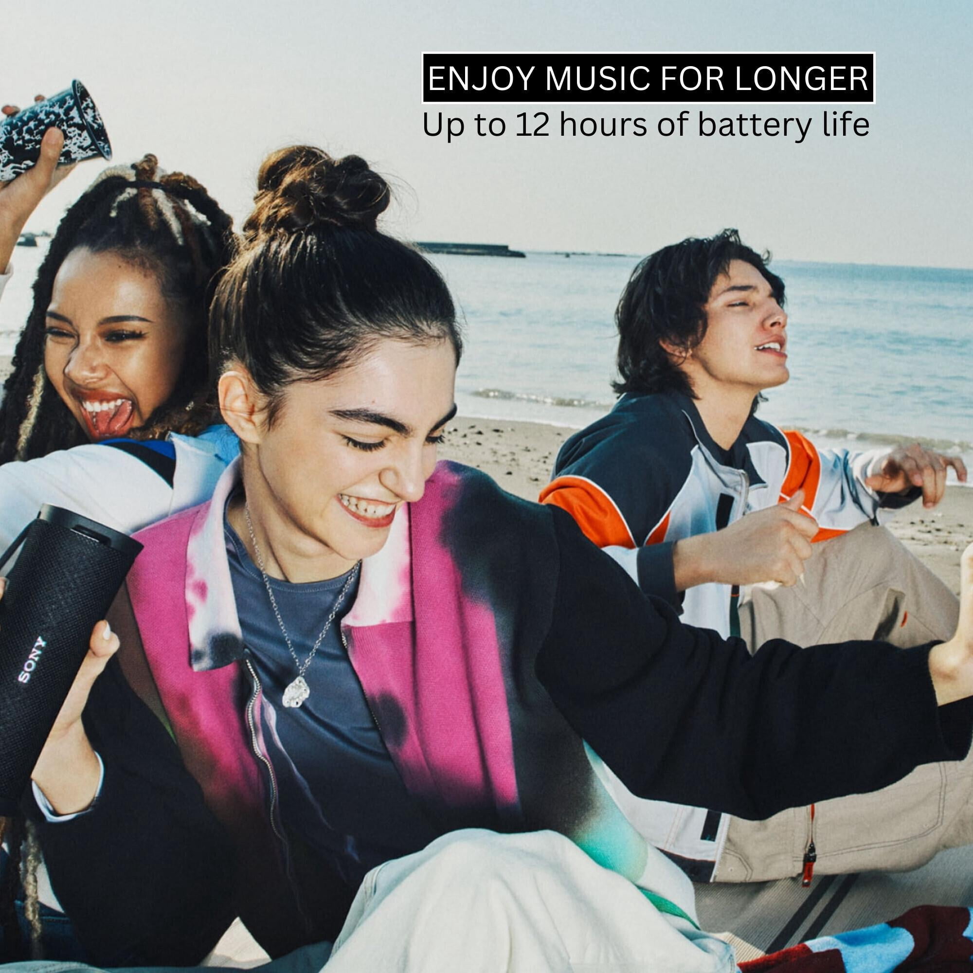 Sony ULT FIELD 1 Bluetooth Wireless Portable Speaker with Echo Canceling Technology (Off-White) Bundle with 12kN Heavy Duty Carabiner with Locking Clamp (Orange) (2 Items)