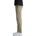 thumbnail image 2 of Haggar Men's Iron Free Premium Khaki Straight Fit Flat Front Flex Waist Casual Pant 34W x 32L Medium Khaki, 2 of 6