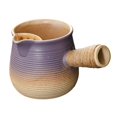 thumbnail image 4 of Tetera de cerámica con mango lateral, Infusor de té portátil, tetera para casa de té, agua caliente hirviendo, Hotel, pícnic al aire libre Violeta Macarena Tetera, 4 of 8