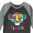 thumbnail image 3 of The Lion King - Colorful Simba - Toddler & Youth Raglan Graphic T-Shirt, 3 of 6
