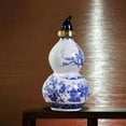 thumbnail image 6 of Aorsher Blue & White Porcelain Gourd Wine Bottle, 500ml Traditional Chinese Ceramic Gourd Flask for Water/Liquor, Portable Vintage Design for Outdoor, Restaurants, Home Use, 30cm Handcrafted Gift, 6 of 7
