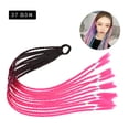 thumbnail image 1 of Zhuge 2 extensiones de cabello trenzado de colores con cola de caballo, accesorios para trenzas, extensiones de cabello con bandas de goma sintéticas para mujeres, de negro a rosa claro, 1 of 2