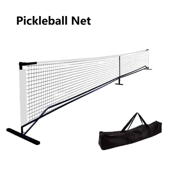 Pickleball Net, 22FT Regulation Size Portable Pickleball Net,18-Ply PE Nets Weather Resistant Steady Metal Frame Pickle Ball Net System with Carrying Bag for Outdoor Indoor Driveway Game