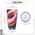 thumbnail image 4 of Fotbe Starry Sky Pine Tree Donut Pattern 20 oz Tumbler Stainless Steel Vacuum Insulated Coffee Ice Cup Double Wall Travel Flask Leak-proof Coffee Cup-Straw Three-piece Set, 4 of 8