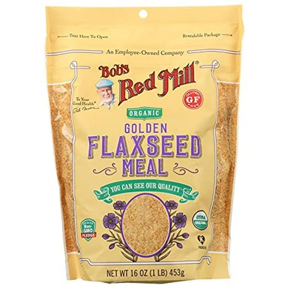 Bobs Red Mill, Organic Flaxseed Meal, Golden, Pack Of 4, Size 16 Oz, (Gluten Free Kosher 95%+ Organic)
