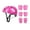 Pink, variant on Black 7 Pcs Set Children Kids Protective Gear Helmet Knee Elbow Pads Wrist Guards For Cycling Skateboarding Rollerblading Outdoor Sports