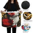 thumbnail image 6 of Round Toy Storage Basket Foldable Storage Basket for Home Decor Laundry Basket20" x 14" Red Cat and Sunflowers, 6 of 6