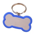 thumbnail image 1 of Outdor Stainless Steel Engraved Glitter Bone Shape ID Double Custom Text Lightweight Cat Name, 1 of 4