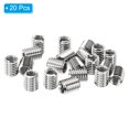 thumbnail image 3 of Unique Bargains Adaptateurs de Filetage Manchon Réducteur Écrou 20 Pcs M8x1.25 Mâle à M6x1 Femelle Réparation Insert Écrou 10mm, 3 of 7