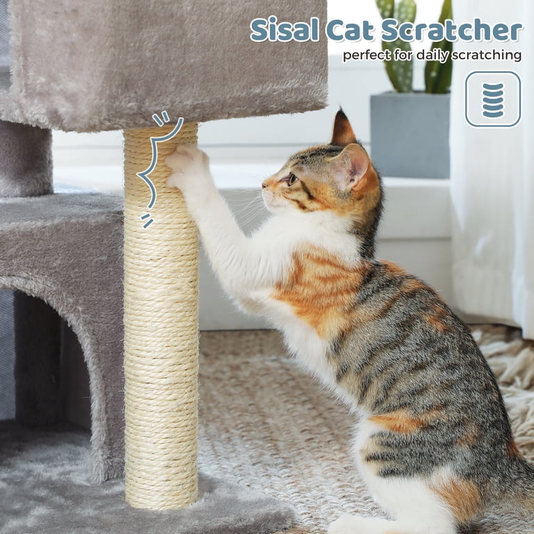 Pawz Road, Modern Cat Tree Tower, Gray, 31.5
