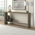 thumbnail image 3 of Evelyn&Zoe Modern Farmhouse 64" Wide Antiqued Gray Oak Console Table, 3 of 5