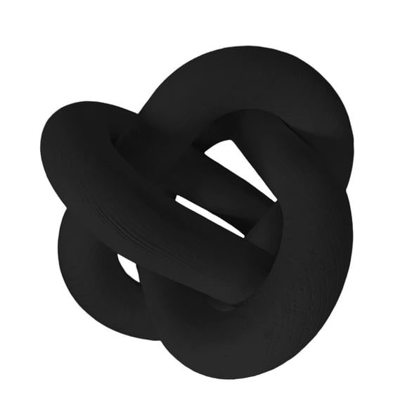 yotijay 3 Link Chain Link Decor Wood Knot Decor, Home Shelf Decor Hand Carved Boho Bead, Black