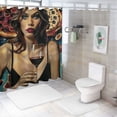 thumbnail image 7 of Orinice Ambesonne Vintage Shower Curtain, Galaxy Theme Review Lost Your Mind Lettering Woman Vine Mars, Cloth Fabric Bathroom Decoration Set with Hooks, 69x72, 7 of 7
