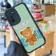 thumbnail image 2 of "Mejora la protección de tu iPhone con una moderna funda plateada mate con estampado de dibujos animados para iPhone 15 Pro Max 14 13 12 Pro 11", 2 of 4