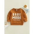 thumbnail image 2 of Arvbitana Toddler Baby Boys Girls Casual Sweatshirt Long Sleeve Letter Print Pullover Tops 0M 6M 12M 18M 24M 2T 3T Infant Spring Autumn Loose Clothes, 2 of 7
